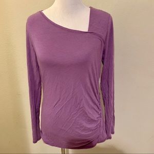 Athleta Asymmetrical neckline long sleeve top